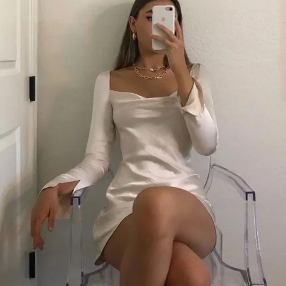 Princess Polly Star Power Mini Dress Champagne